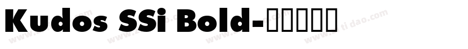 Kudos SSi Bold字体转换